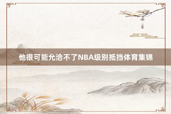 他很可能允洽不了NBA级别抵挡体育集锦