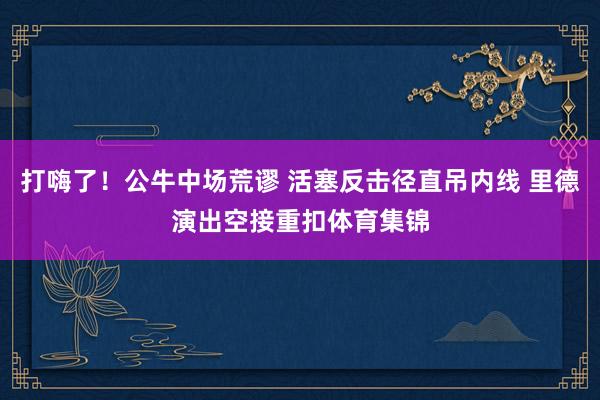 打嗨了！公牛中场荒谬 活塞反击径直吊内线 里德演出空接重扣体育集锦
