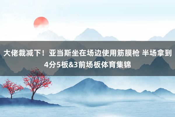 大佬裁减下！亚当斯坐在场边使用筋膜枪 半场拿到4分5板&3前场板体育集锦