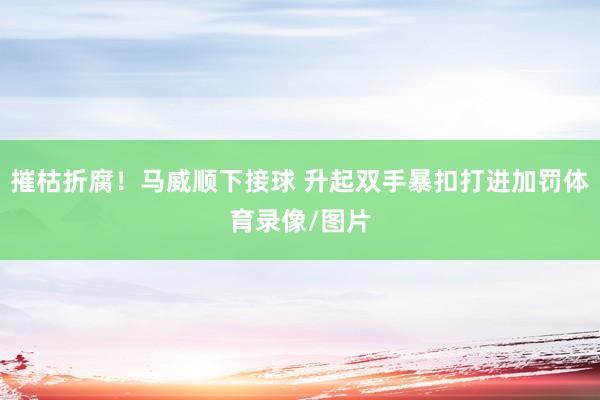 摧枯折腐！马威顺下接球 升起双手暴扣打进加罚体育录像/图片