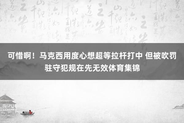 可惜啊！马克西用度心想超等拉杆打中 但被吹罚驻守犯规在先无效体育集锦