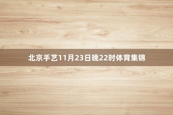北京手艺11月23日晚22时体育集锦