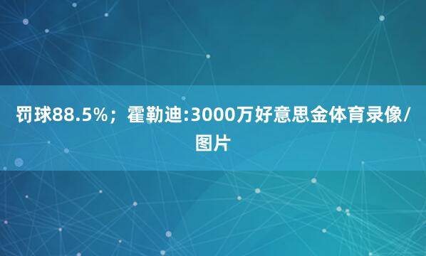罚球88.5%；霍勒迪:3000万好意思金体育录像/图片