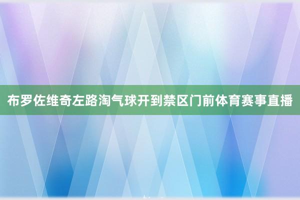 布罗佐维奇左路淘气球开到禁区门前体育赛事直播