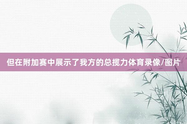 但在附加赛中展示了我方的总揽力体育录像/图片