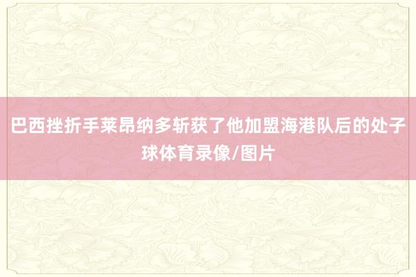 巴西挫折手莱昂纳多斩获了他加盟海港队后的处子球体育录像/图片