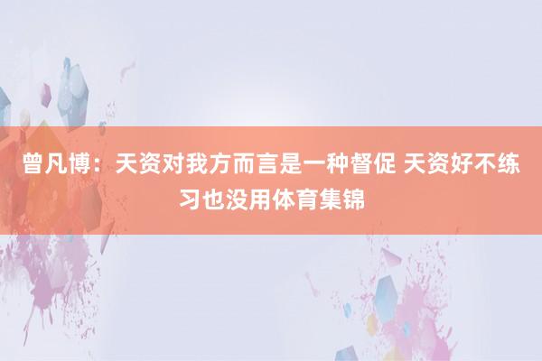 曾凡博：天资对我方而言是一种督促 天资好不练习也没用体育集锦