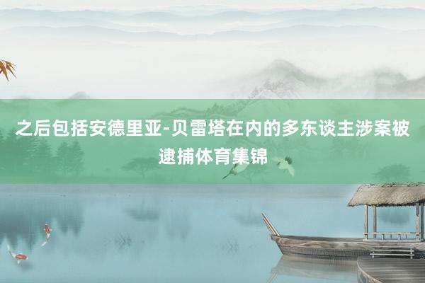 之后包括安德里亚-贝雷塔在内的多东谈主涉案被逮捕体育集锦