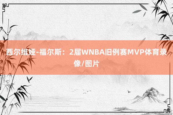 西尔维娅-福尔斯：2届WNBA旧例赛MVP体育录像/图片