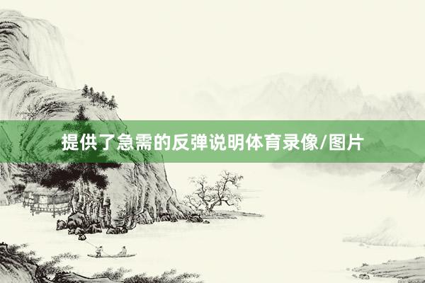 提供了急需的反弹说明体育录像/图片