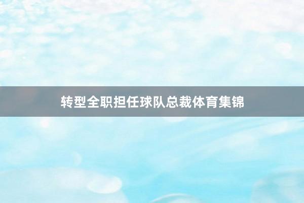 转型全职担任球队总裁体育集锦
