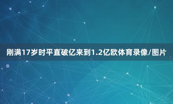 刚满17岁时平直破亿来到1.2亿欧体育录像/图片