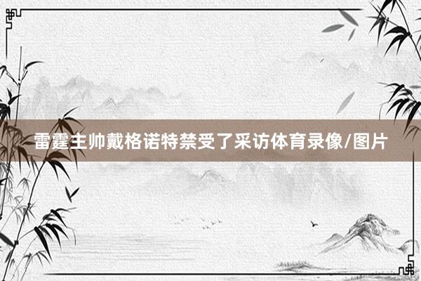 雷霆主帅戴格诺特禁受了采访体育录像/图片