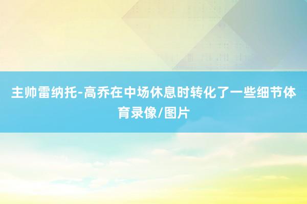 主帅雷纳托-高乔在中场休息时转化了一些细节体育录像/图片