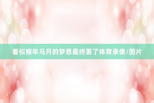 看似猴年马月的梦思最终罢了体育录像/图片