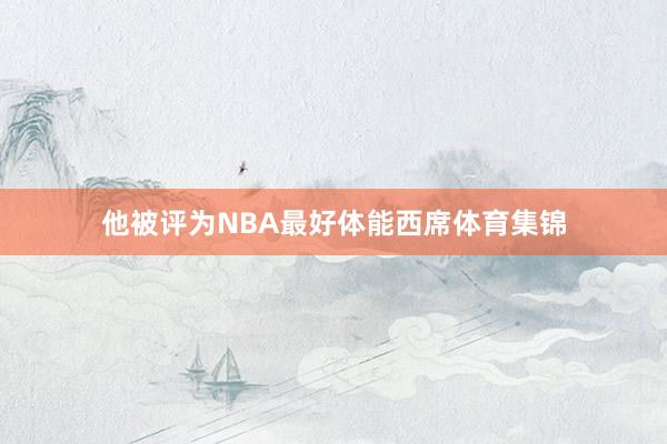 他被评为NBA最好体能西席体育集锦