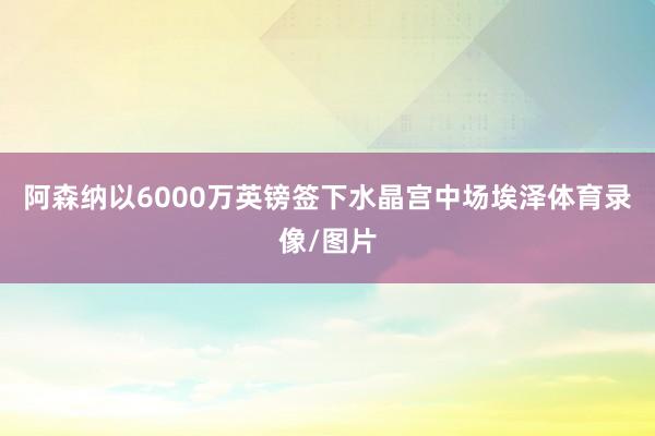 阿森纳以6000万英镑签下水晶宫中场埃泽体育录像/图片