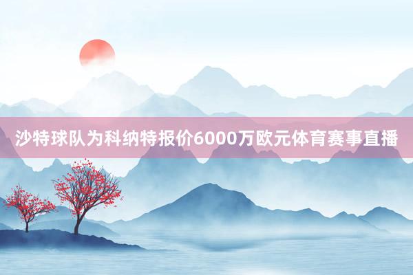 沙特球队为科纳特报价6000万欧元体育赛事直播