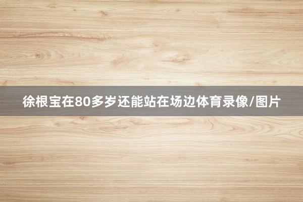 徐根宝在80多岁还能站在场边体育录像/图片