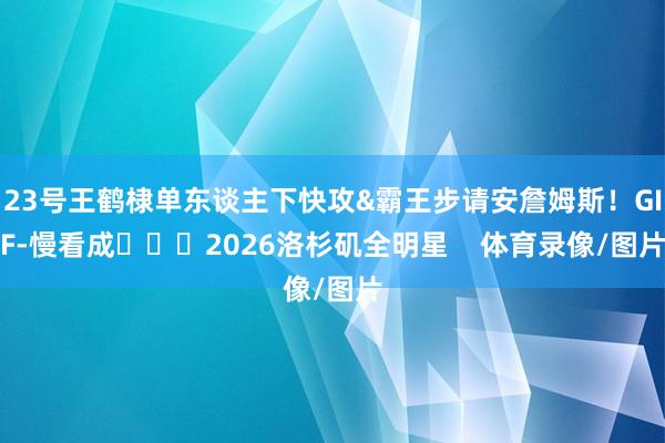 23号王鹤棣单东谈主下快攻&霸王步请安詹姆斯!GIF-慢看成 2026洛杉矶全明星 体育录像/图片