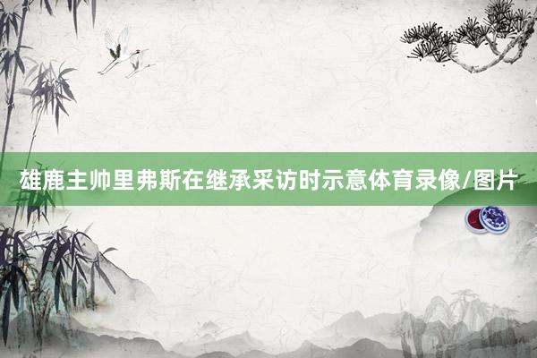 雄鹿主帅里弗斯在继承采访时示意体育录像/图片