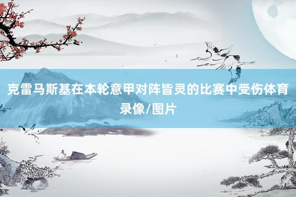 克雷马斯基在本轮意甲对阵皆灵的比赛中受伤体育录像/图片