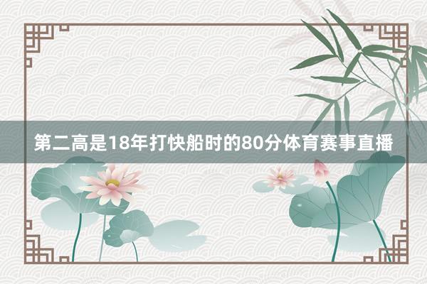 第二高是18年打快船时的80分体育赛事直播