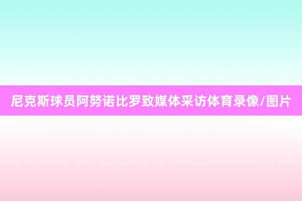 尼克斯球员阿努诺比罗致媒体采访体育录像/图片