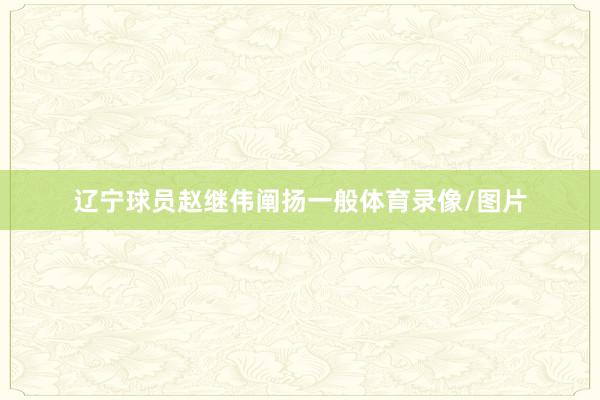 辽宁球员赵继伟阐扬一般体育录像/图片