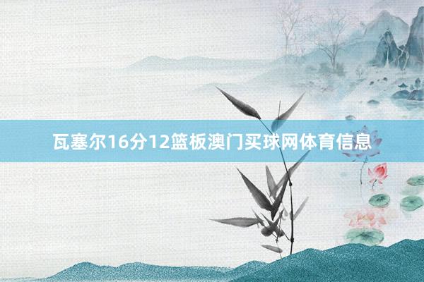 瓦塞尔16分12篮板澳门买球网体育信息