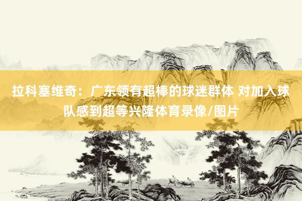 拉科塞维奇:广东领有超棒的球迷群体 对加入球队感到超等兴隆体育录像/图片