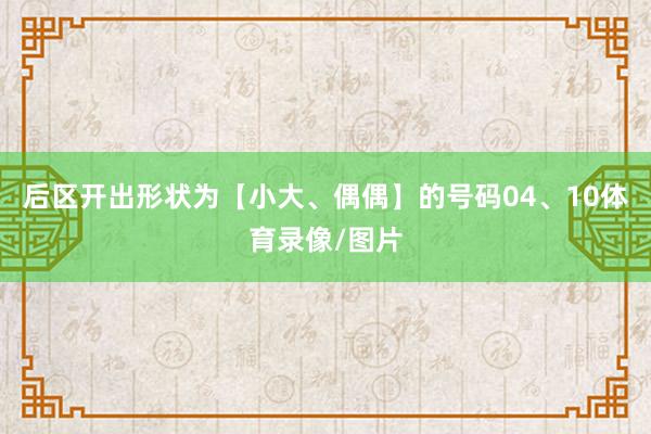 后区开出形状为【小大、偶偶】的号码04、10体育录像/图片