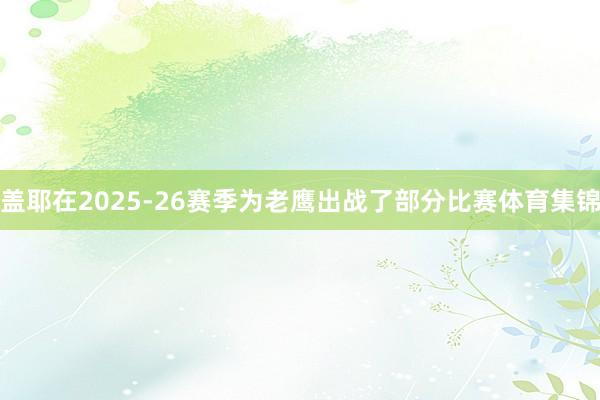 盖耶在2025-26赛季为老鹰出战了部分比赛体育集锦